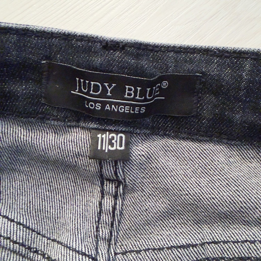 Judy Blue Size 11/30 High Rise Tummy Control Skinny Jeans Black Denim - Picture 7 of 9